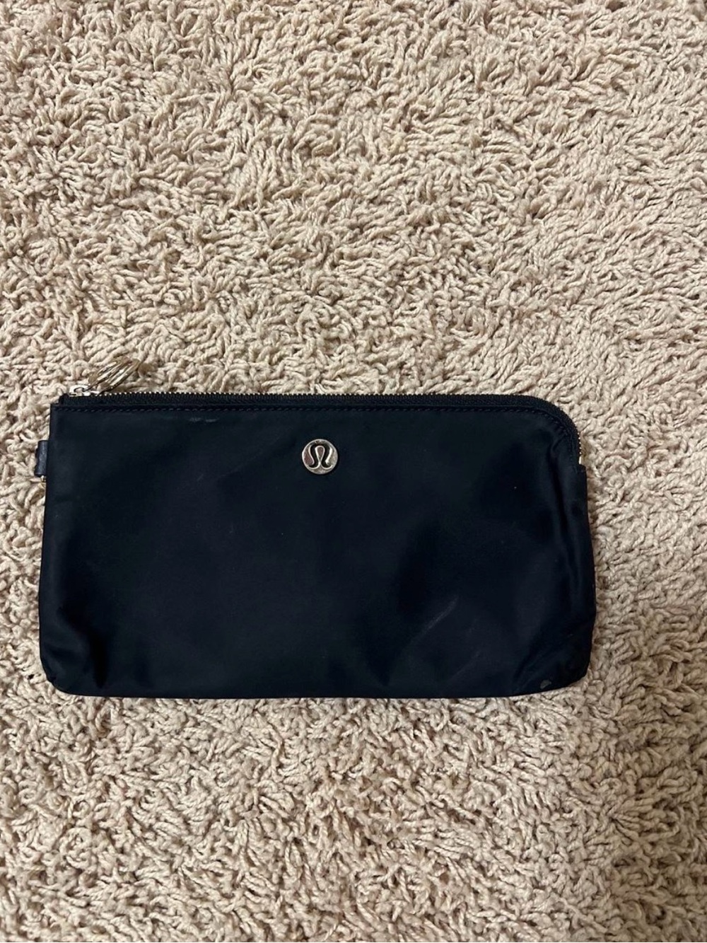 lululemon athletica Black Zipper Wristlet Pouch